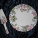 Andrea by Sadek Cake Plate with server MINT IOB