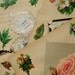 4 pages from Victorian Edwardian scrapbook dogs horses flowers birds cards