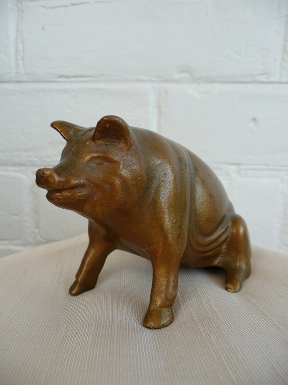 Cast Iron Bank Piggy Bank Money Bank Antique Pig