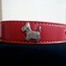 Vintage Dog Collar - Dog Collar - Leather Dog Collar - Red Collar - Pet Accessory - Adjustable Leather Collar