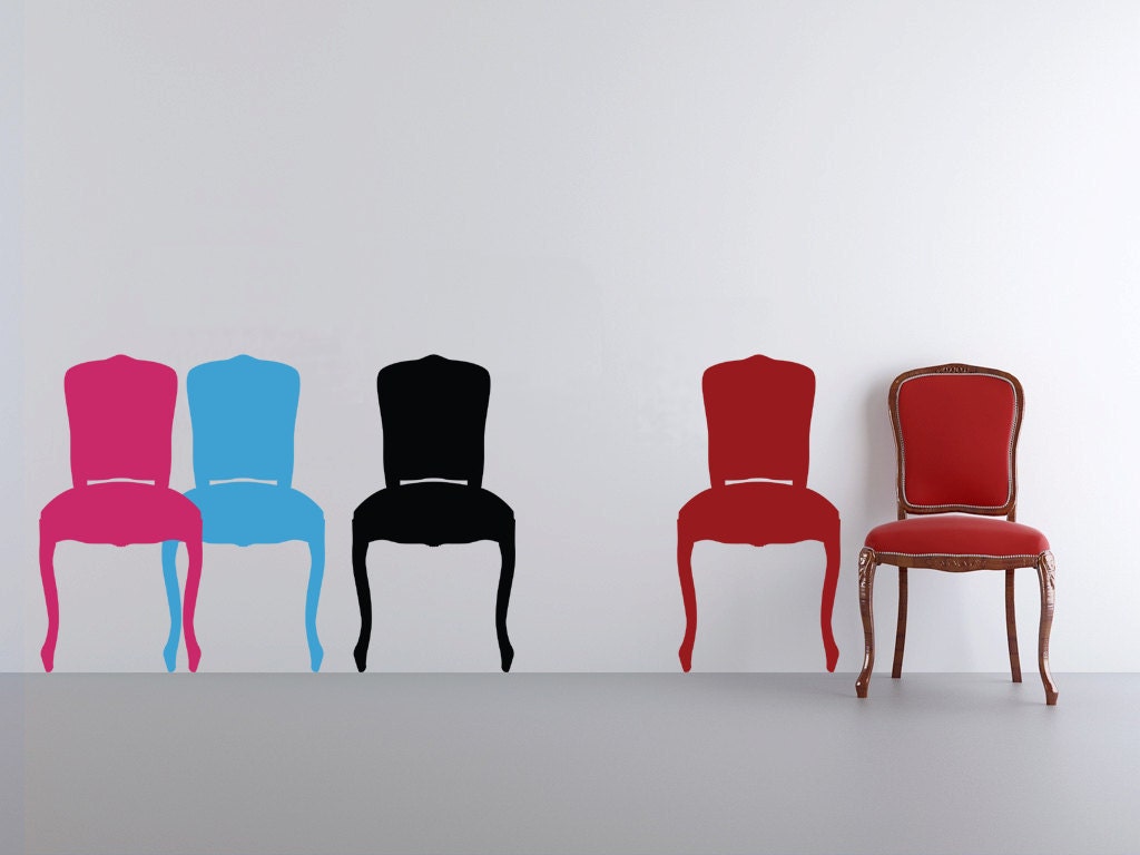 Furniture antique classic chair vinyl wall decal / sticker