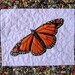 Monarch Wall Hanging, Original Art, 11 x 14 inches, Quilted and Hand Painted Monarch Butterfly, Monarch Butterfly Home Decor, Small Quilt