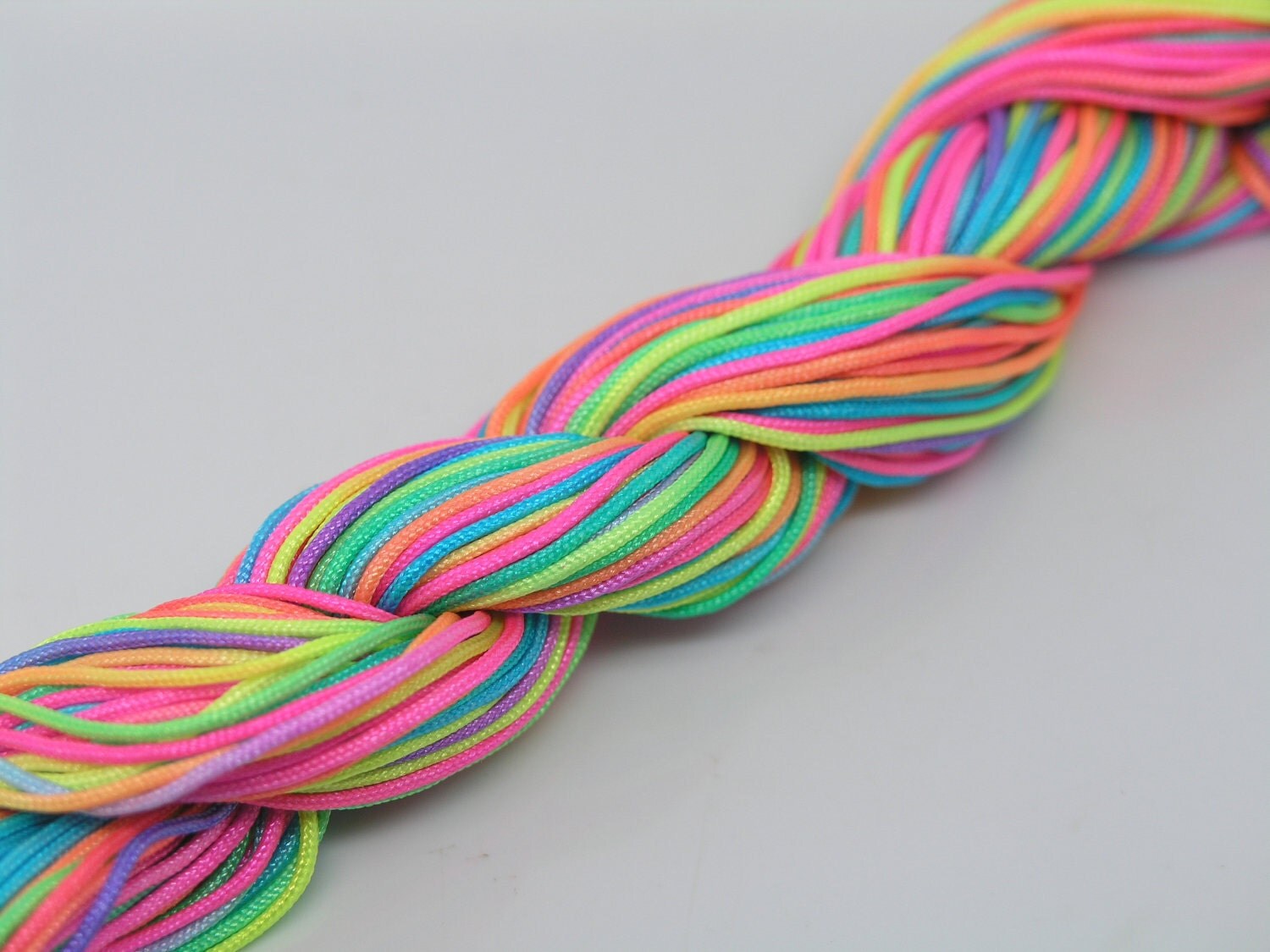 33Yard 1.0mm Colorful/Rainbow Chinese Knotting Cord / Braided