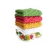 Crochet Washcloths - Crochet Dishcloths - 100% Cotton - Set of Five