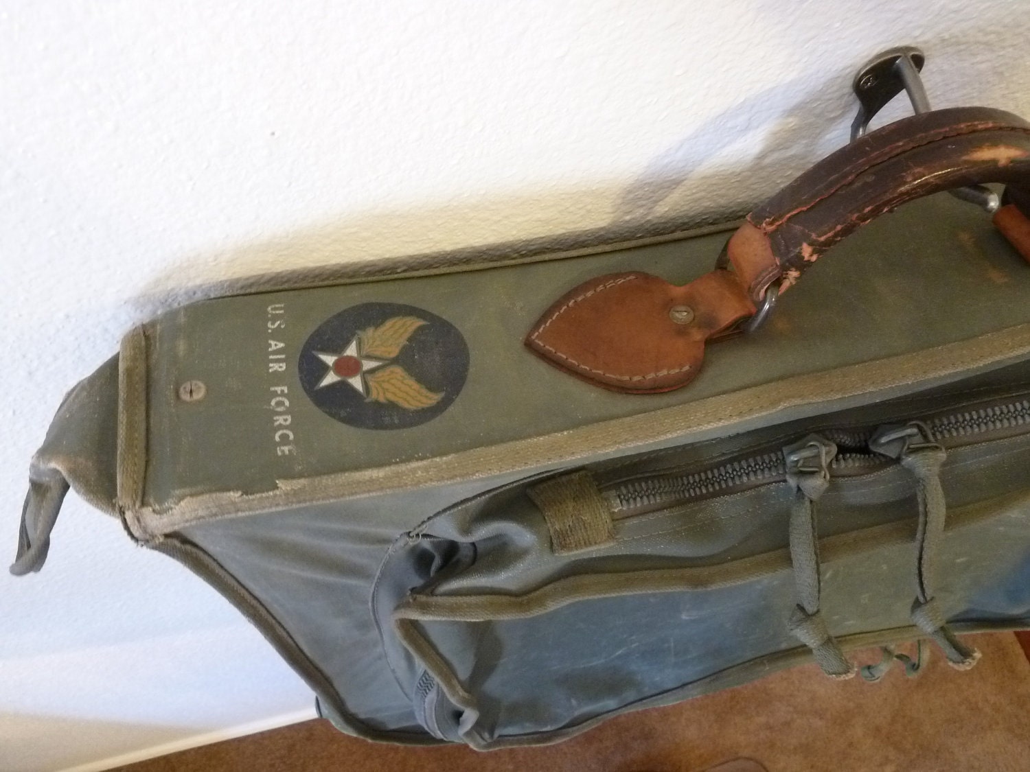 Original WW2 Army Air Force B-4 Officers Garment Bag