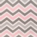 1/2 yard Zoom Zoom - Bella Twill Zig Zag Chevron - Pink, Grey, White - HOME DECOR