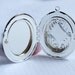 1 40x30mm Silver Locket blank with Glass Cabachon