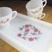 Put Away the Plain Luncheon Plates - Here's a Lovely Set of Fire King Luncheon Plates With Cups - Pattern is Sweet