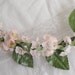 Vintage Spray of Millinery Roses Cherry Blossoms Head Piece for Bridal Veil Headband Hat or to detach and Create with
