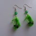 Green and black barbie shoe earrings / ITEM 129