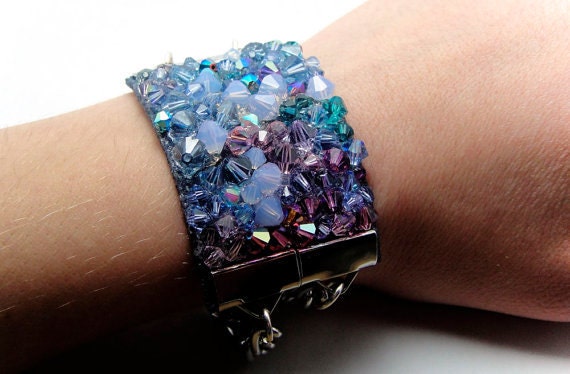 Frigid Gold Ice Bling Swarovski Crystal Bracelet