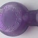 Tiny antique Pill Flask SMITH'S BILE BEANS strong lavender color. Unique Quack Medicine Bottle from 1800's