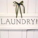 Farmhouse Laundry Room Sign, Handpainted White Wood, Distressed