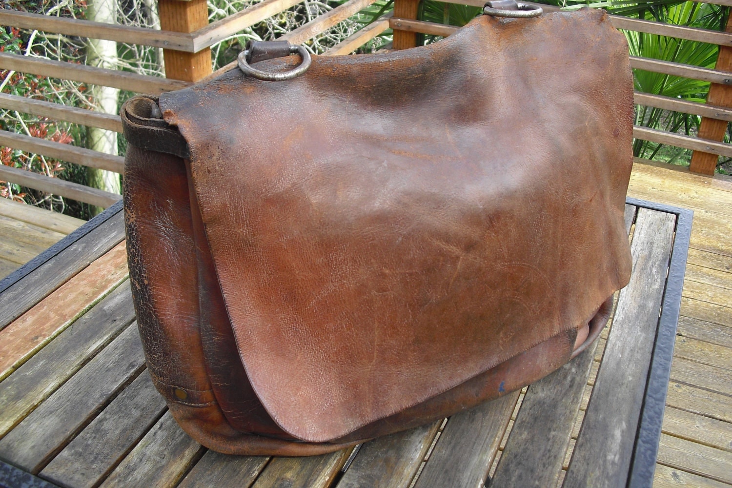 Authentic Vintage Leather US Mail Carrier Bag by dragonflyonbeacon