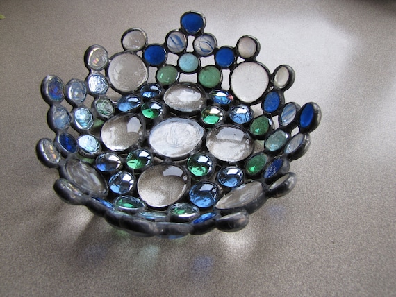 Stained Glass Bowl made from Recycled Glass