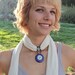 CRYSTALWEAR - Chakra Balancing Hemp Jersey Scarf Necklace with Reiki-attuned Lapis Lazuli - Gifts under 50