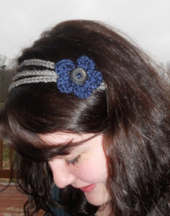 items similar to blue crochet headband with yellow items similar to three strand grey crochet headband with items similar to blue crochet headband with yellow items similar to three strand grey crochet headband with