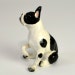 adorable seated boston terrier puppy collectible figurine