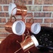 Copper & Brass Ceramic Mug Set With Stand - Free Shipping
