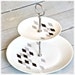 Game Night: Cake Stand, Cupcake Stand, Geometric, Gray and Black, Diamonds, Playing Cards