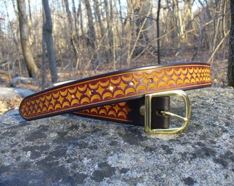Hand Tooled Leather Belt