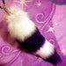 Striped Clip on Tail Purple and White