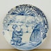 Vintage -1900s - child's dish - saucer - plate - Royal Boch Belgium - boy and girl playing