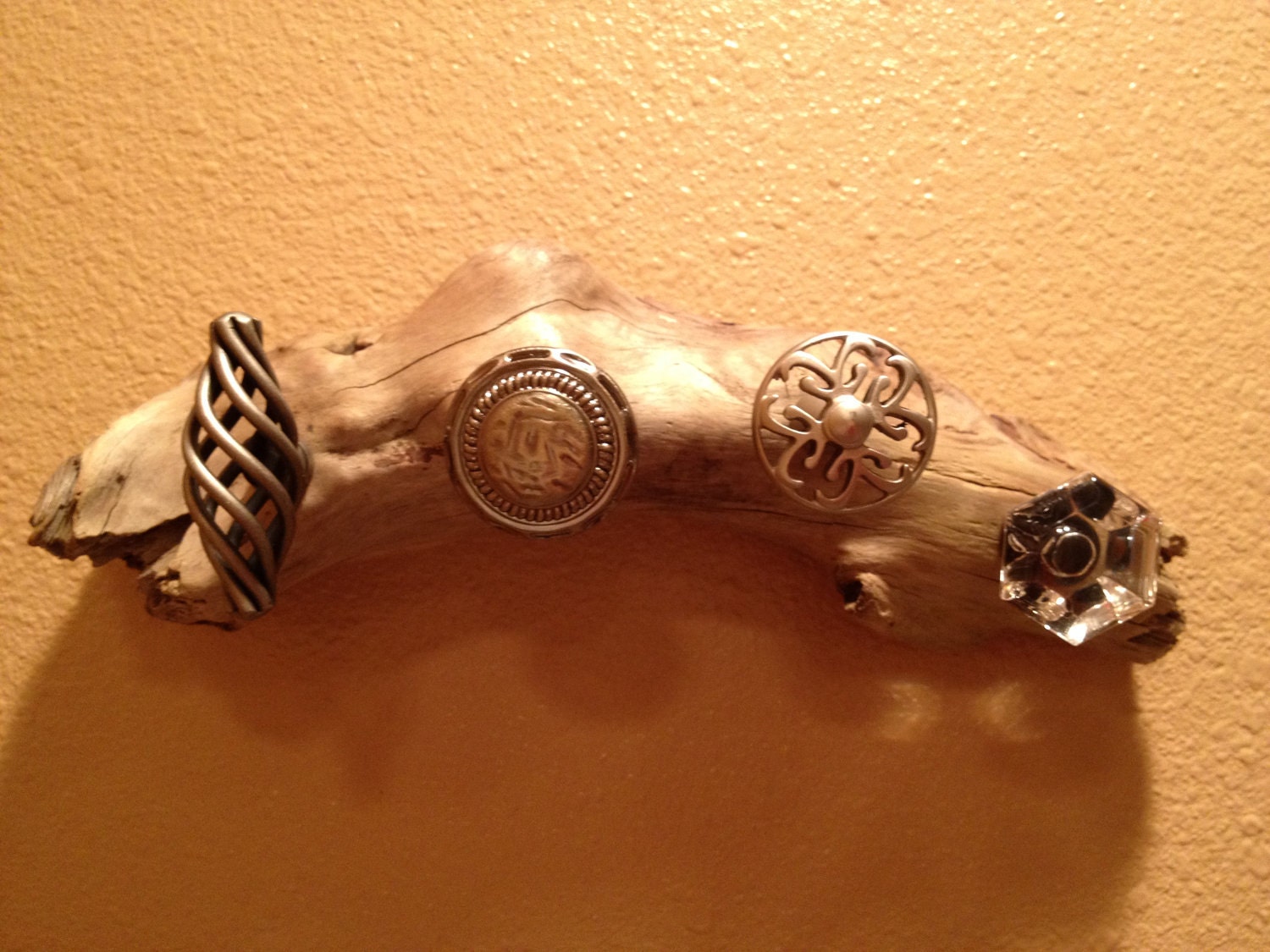 Decorative Driftwood Necklace Holder and Organizer