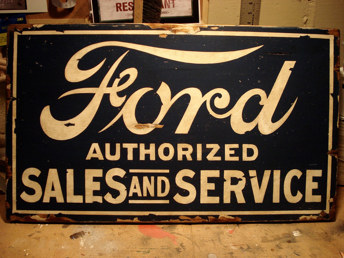 Ford Sign, Vintage, HandPainted Sign