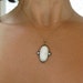 Lovely Rare Gold ANTIQUE Art DECO Lavaliere Angel Skin CORAL Pendant Necklace