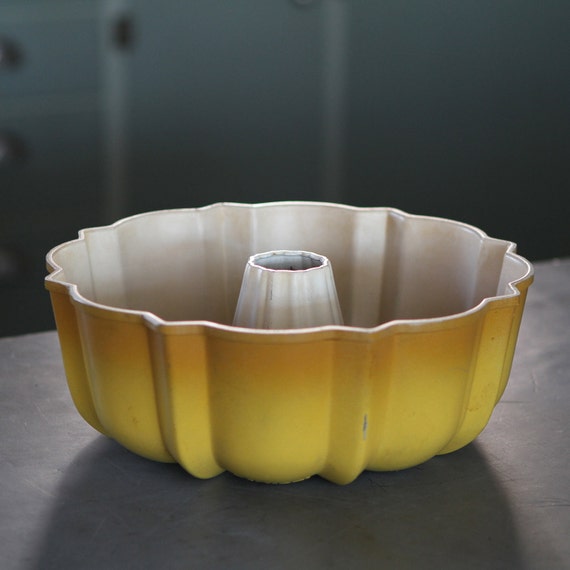Nordic Ware Vintage Bundt Pan Yellow by GraceWillVintage on Etsy