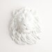 Faux Taxidermied - The Walter - White Resin Lion Head- Resin White Faux Taxidermy- Chic & Trendy