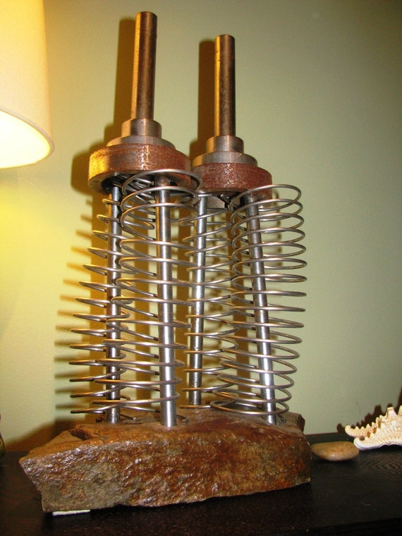 Items similar to Steel Coil Sculpture, Tesla coil, Industrial art on Etsy
