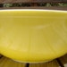 Vintage Pyrex 4 quart mixing bowl in primary yellow color, 404, started being made in 1956