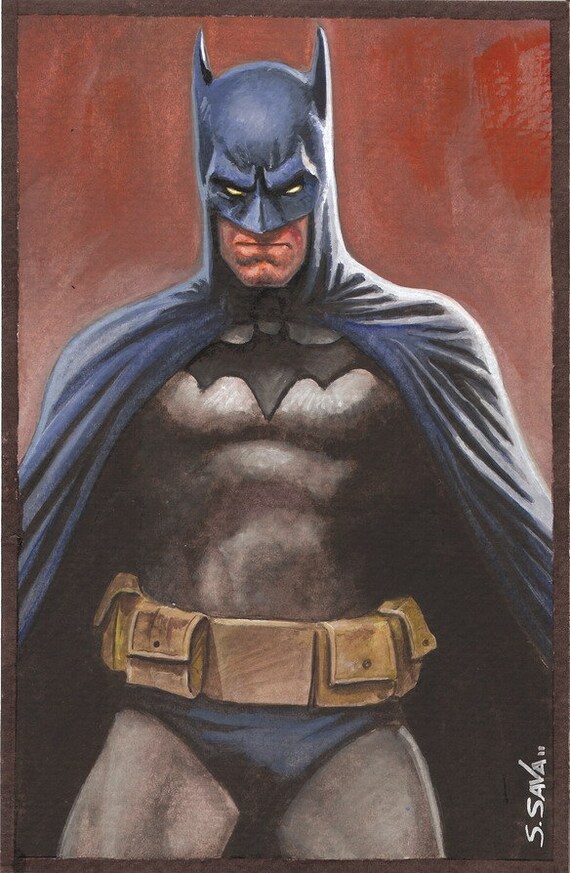 Batman Watercolor Painting