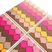 Modern Bright Ceramic Coasters Neon Pink Yellow Drink Tile Sets