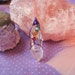 RESERVED FOR CHLOE-Rainbow Chakra - Clear Quartz Crystal Wire Wrapped Pendant - Chakra Balancing-Reiki Charged