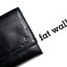vintage black trifold leather wallet with coin pouch gold trim and other details