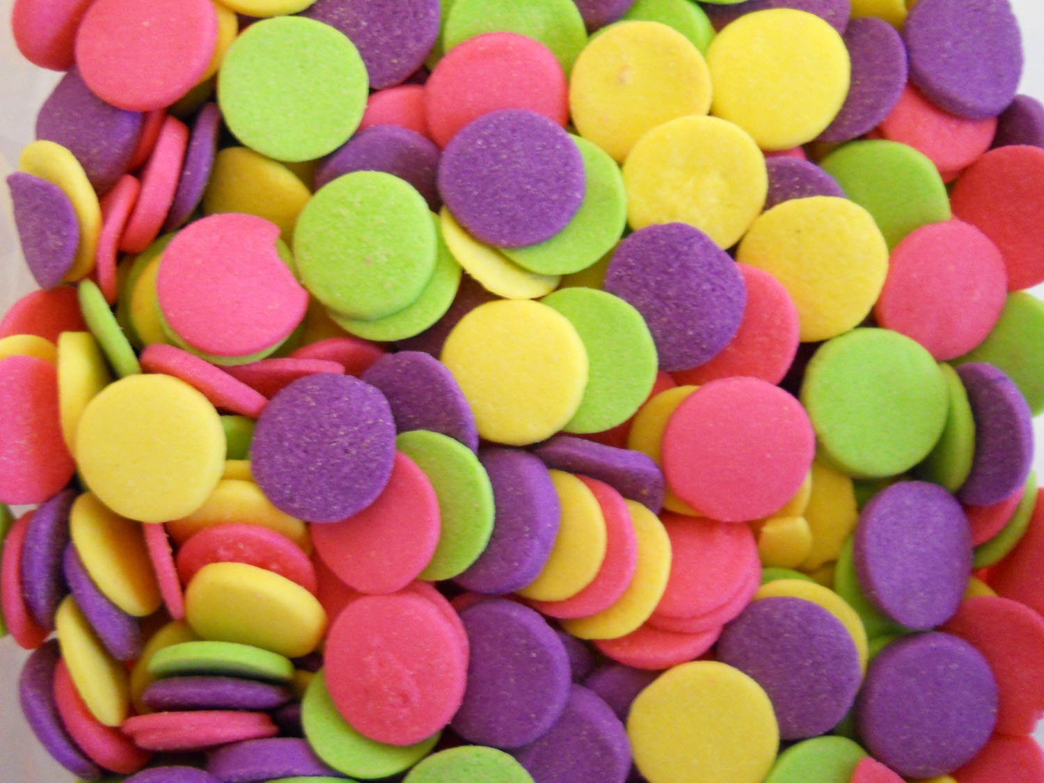 Bright Neon Jumbo Confetti Quin Dot Sprinkles for Cakes and