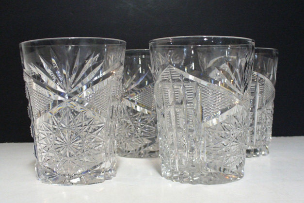libbey cut glass tumblers