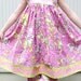 Sale 30% off, Girls Size 6-8 DAISY CHAIN Pink and Green Swirl Dress with Bow and Pantaloons, Ready to Ship