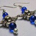 GUARDIAN ANGEL Blue & Silver Glass Bead Earrings