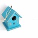 Turquoise Birdhouse - Shabby Chic Distressed - Upcycled Home Decor