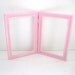 SALE - Hinged Double Picture Frame - Pink Shabby Chic