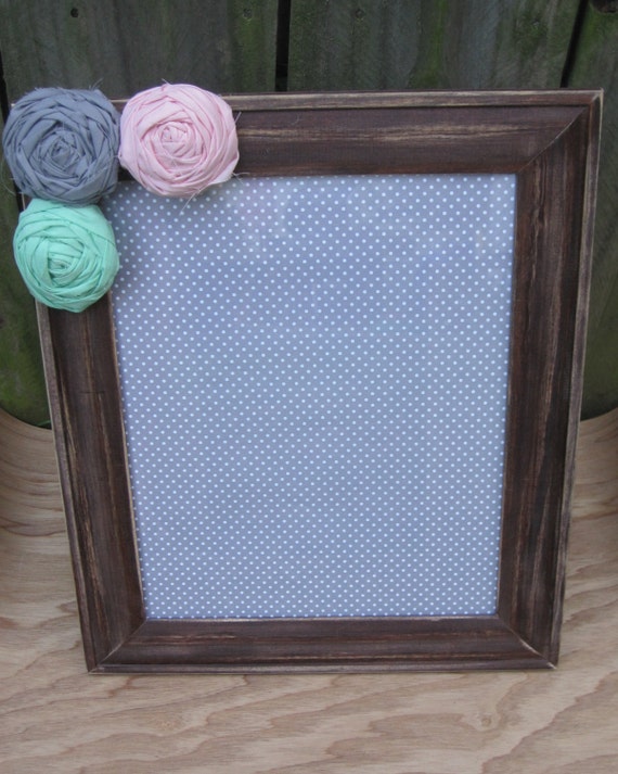 Items similar to 8"x10" Mint, Light Pink and Grey Rosette Distressed