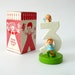 Vintage wooden handpainted birthday number Three year
