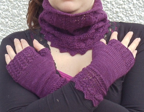 Cowl Knitting Pattern with free Fingerless by TheWoollyKnitter Knittinghelp chemo