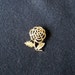 Vintage Sarah Coventry Gold Tone Rose Brooch Pin