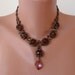 Mother's Day Gift - Unique Necklace - Light Brown Necklace - Swarovski and Czech Cristal - Unique Design