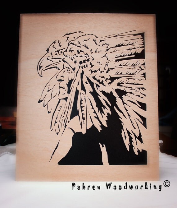 Items Similar To Scroll Saw Fretwork Portrait See As A Eagle On Etsy 